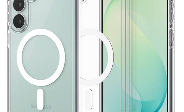 Spigen Ultra Hybrid Mag MagSafe - Etui do Samsung Galaxy S26 FE / S25 FE (Clear / White) - zdjęcie 1