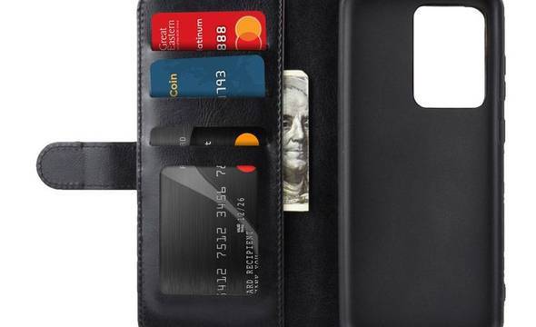 Crong Booklet Wallet - Etui Samsung Galaxy S20 Ultra z kieszeniami + funkcja podstawki (czarny) - zdjęcie 4